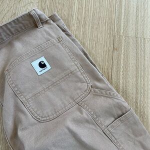 Carhartt Work In Progress Sand Boyfriend Carpenter Jeans, size 28